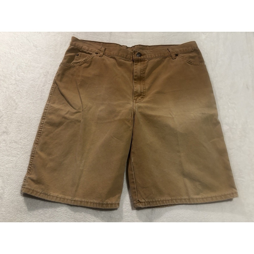 Dickies Shorts Mens 38 Khaki Brown Workwear Faded Distressed Utility Outdoor